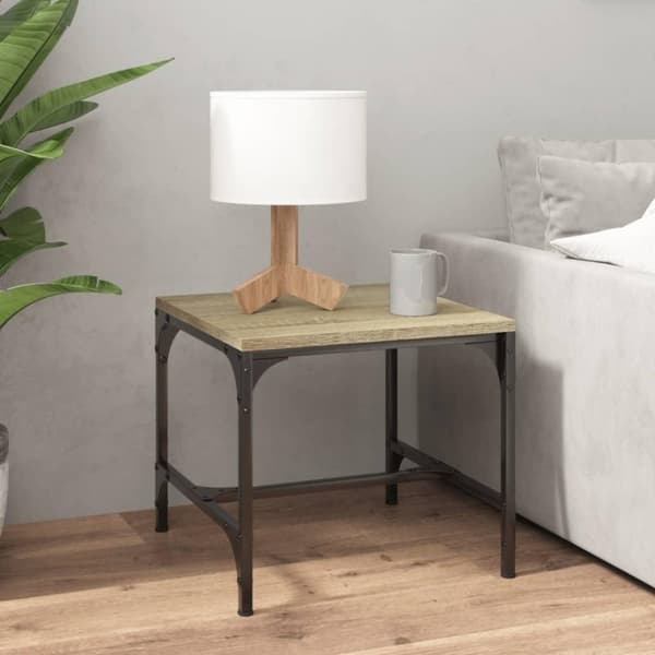 vidaXL Sidobord sonoma-ek 40x40x35 cm konstruerat trä