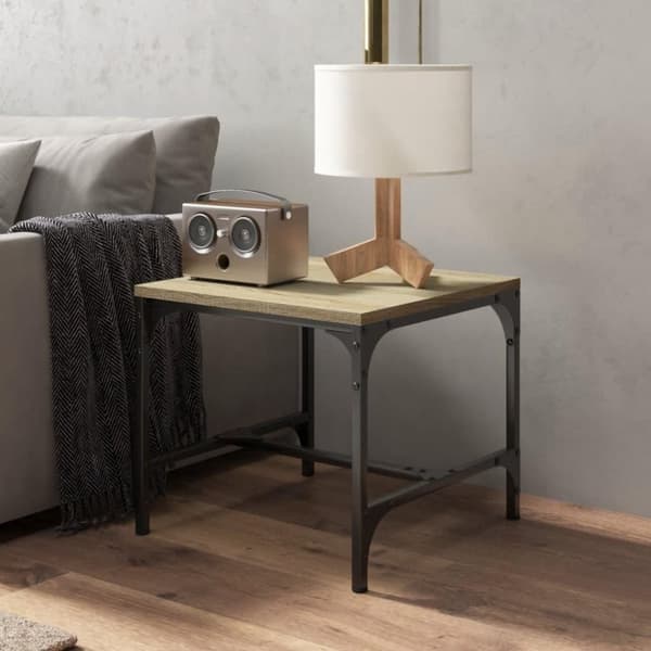 vidaXL Sidebord 2 stk sonoma eik 40x40x35 cm konstruert tre