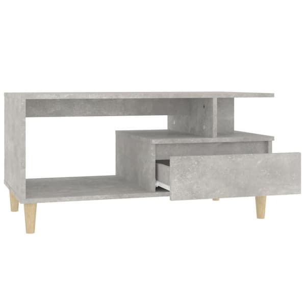 vidaXL Salongbord betonggrå 90x49x45 cm konstruert tre