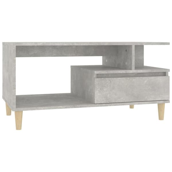 vidaXL Salongbord betonggrå 90x49x45 cm konstruert tre