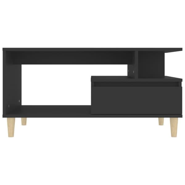 vidaXL Salongbord svart 90x49x45 cm konstruert tre