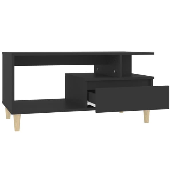 vidaXL Salongbord svart 90x49x45 cm konstruert tre