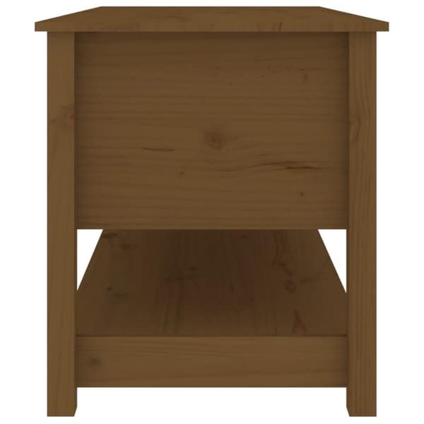 vidaXL sofabord 102x49x55 cm massivt fyrretræ gyldenbrun