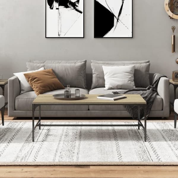 vidaXL sofabord 100x50x35 cm konstrueret træ sonoma-eg