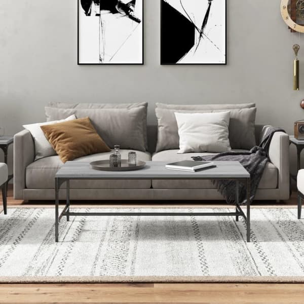 vidaXL sofabord 100x50x35 cm konstrueret træ Grå sonoma-eg