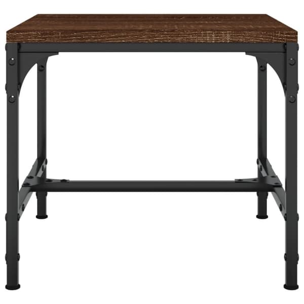 vidaXL sofabord 50x50x35 cm konstrueret træ brun egetræsfarve