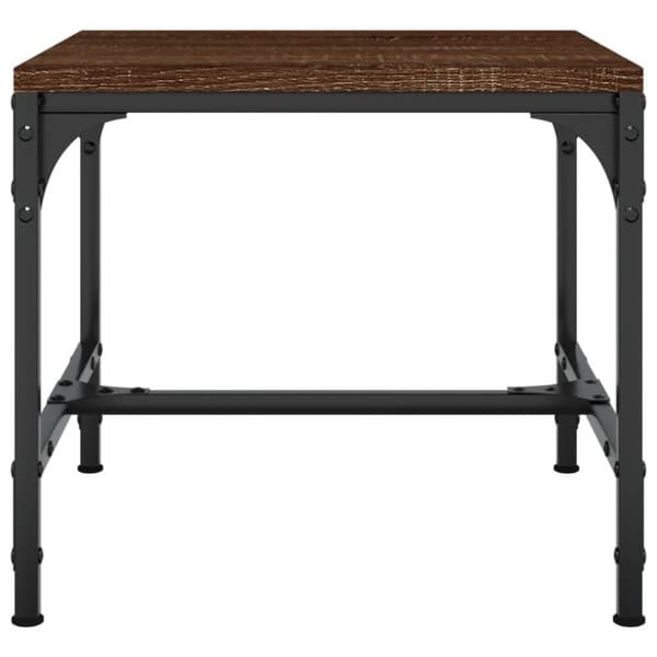 vidaXL sideborde 2 stk. 40x40x35 cm konstrueret træ brun egetræsfarve
