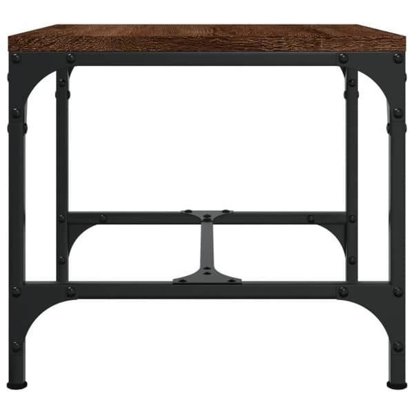 vidaXL sideborde 2 stk. 40x40x35 cm konstrueret træ brun egetræsfarve