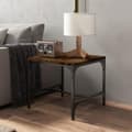 Miniatyrbillede 3 af 8: vidaXL sidebord 40x40x35 cm konstrueret træ røget egetræsfarve