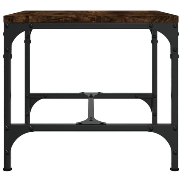 vidaXL sidebord 40x40x35 cm konstrueret træ røget egetræsfarve