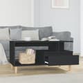 Miniatyrbillede 3 af 10: vidaXL sofabord 90x49x45 cm konstrueret træ sort