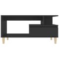 Miniatyrbillede 5 af 10: vidaXL sofabord 90x49x45 cm konstrueret træ sort