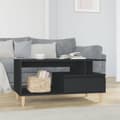 Miniatyrbillede 2 af 10: vidaXL sofabord 90x49x45 cm konstrueret træ sort