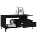Miniatyrbillede 4 af 9: vidaXL sofabord 90x49x45 cm konstrueret træ sort