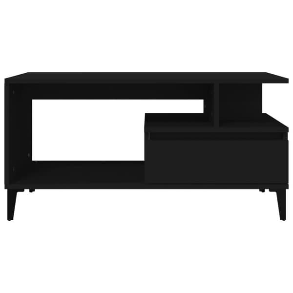 vidaXL sofabord 90x49x45 cm konstrueret træ sort