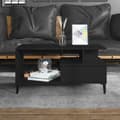 Miniatyrbillede 2 af 9: vidaXL sofabord 90x49x45 cm konstrueret træ sort