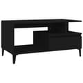 Miniatyrbillede 1 af 9: vidaXL sofabord 90x49x45 cm konstrueret træ sort
