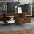 Miniatyrbillede 3 af 9: vidaXL sofabord 90x49x45 cm konstrueret træ brun egetræsfarve