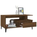 Miniatyrbillede 4 af 9: vidaXL sofabord 90x49x45 cm konstrueret træ brun egetræsfarve