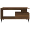 Miniatyrbillede 5 af 9: vidaXL sofabord 90x49x45 cm konstrueret træ brun egetræsfarve