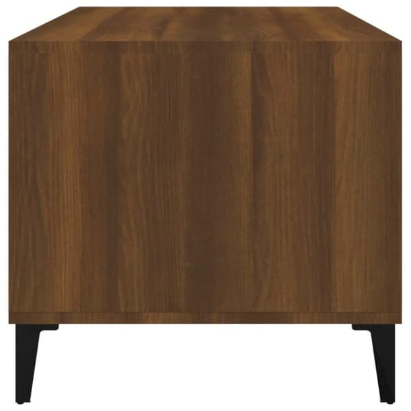 vidaXL sofabord 90x49x45 cm konstrueret træ brun egetræsfarve