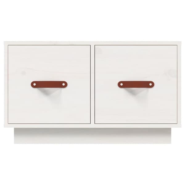 vidaXL Soffbord vit 60x53x35 cm massiv furu