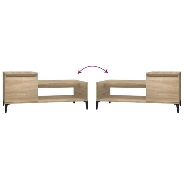 vidaXL Salongbord sonoma eik 100x50x45 cm konstruert tre