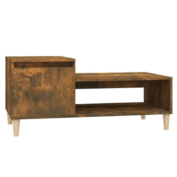 vidaXL Salongbord røkt eik 100x50x45 cm konstruert tre