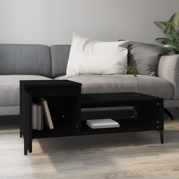 vidaXL Soffbord svart 100x50x45 cm konstruerat trä