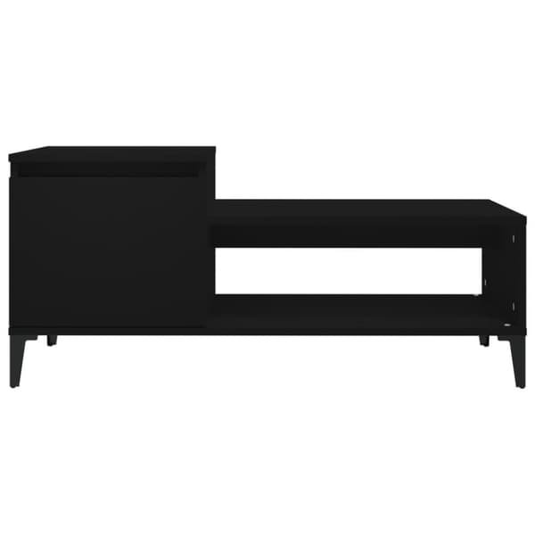 vidaXL Soffbord svart 100x50x45 cm konstruerat trä