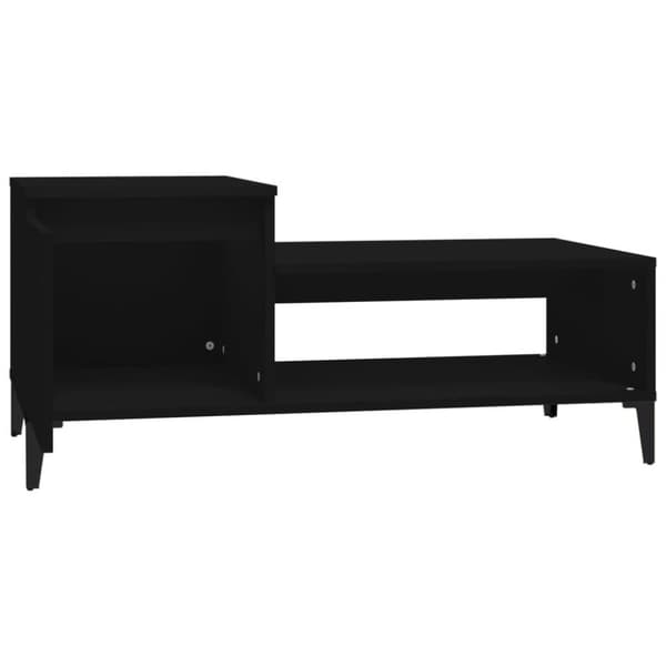 vidaXL Soffbord svart 100x50x45 cm konstruerat trä