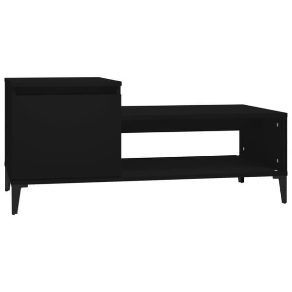 vidaXL Soffbord svart 100x50x45 cm konstruerat trä