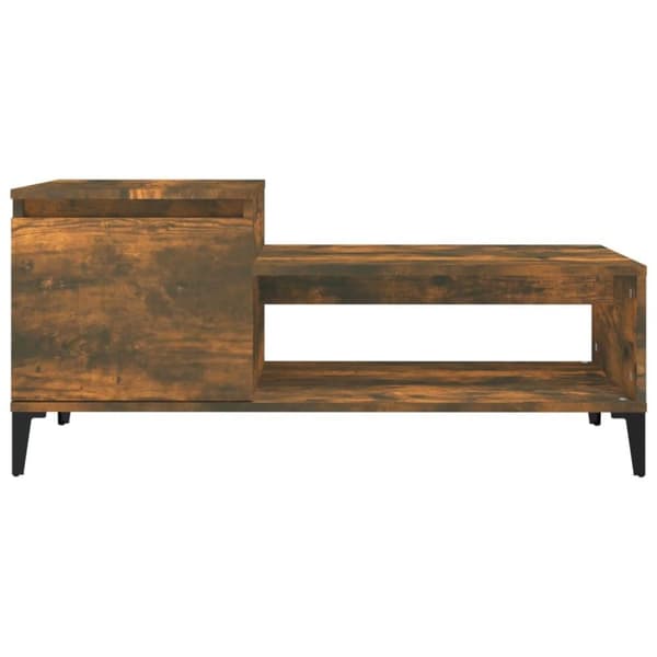 vidaXL Salongbord røkt eik 100x50x45 cm konstruert tre