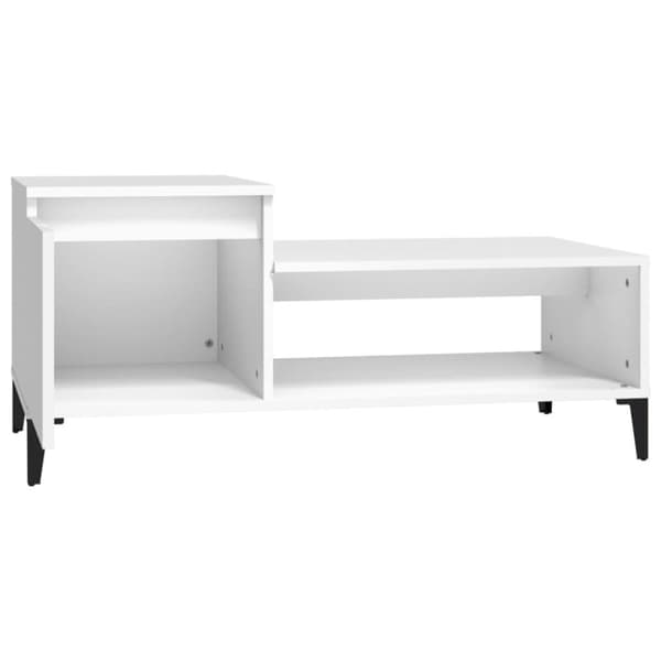 vidaXL Soffbord vit 100x50x45 cm konstruerat trä