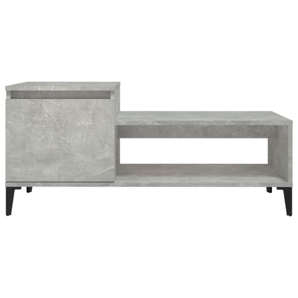 vidaXL Soffbord betonggrå 100x50x45 cm konstruerat trä