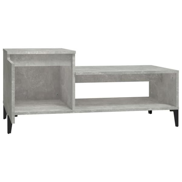 vidaXL Soffbord betonggrå 100x50x45 cm konstruerat trä