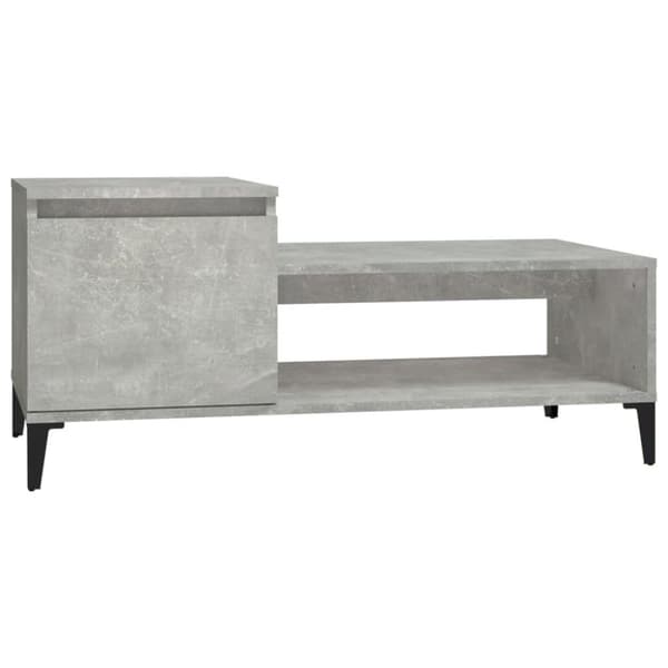 vidaXL Soffbord betonggrå 100x50x45 cm konstruerat trä