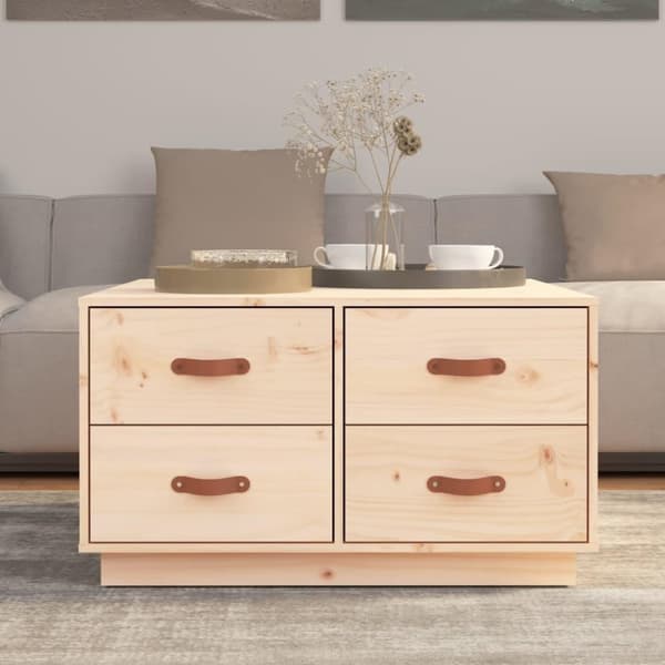 vidaXL Salongbord 80x80x45 cm heltre furu