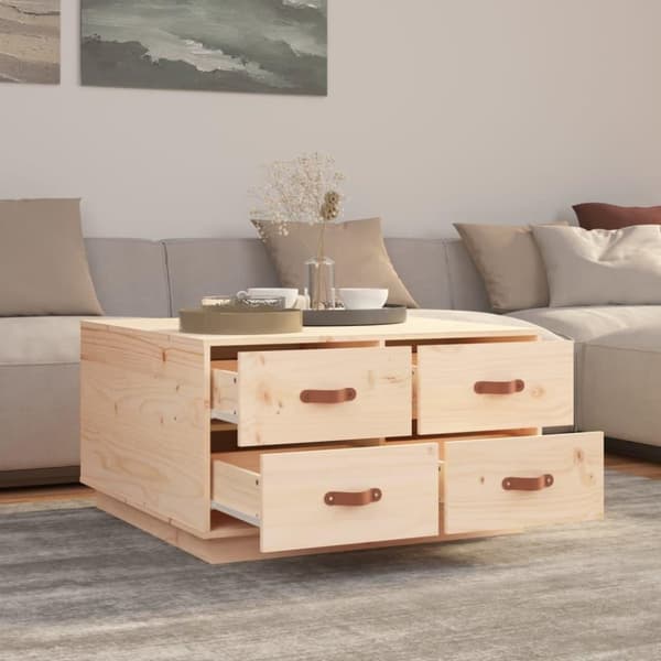 vidaXL Salongbord 80x80x45 cm heltre furu