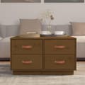 Miniatyrbilde 3 av 10: vidaXL Salongbord honningbrun 80x80x45 cm heltre furu