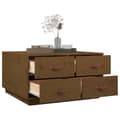 Miniatyrbilde 5 av 10: vidaXL Salongbord honningbrun 80x80x45 cm heltre furu