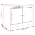 Pikkukuva 11 / 11: vidaXL Sohvapöytä musta 71x49x55 cm täysi mänty