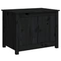 Pikkukuva 1 / 11: vidaXL Sohvapöytä musta 71x49x55 cm täysi mänty