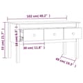 Miniatyrbillede 9 af 10: vidaXL sofabord 102x49x55 cm massivt fyrretræ