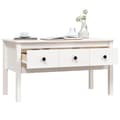 Miniatyrbillede 5 af 11: vidaXL sofabord 102x49x55 cm massivt fyrretræ hvid