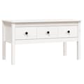 Miniatyrbillede 1 af 11: vidaXL sofabord 102x49x55 cm massivt fyrretræ hvid