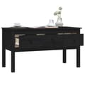 Miniatyrbillede 5 af 11: vidaXL sofabord 102x49x55 cm massivt fyrretræ sort