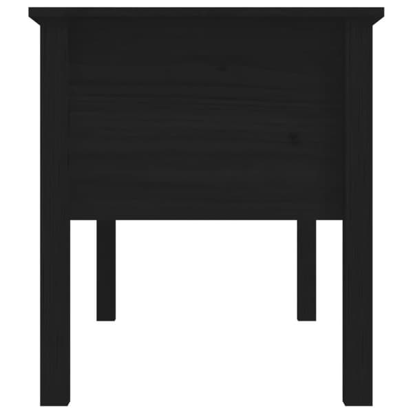 vidaXL sofabord 102x49x55 cm massivt fyrretræ sort