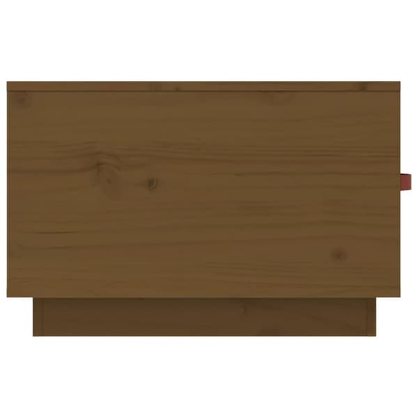 vidaXL sofabord 60x53x35 cm massivt fyrretræ gyldenbrun