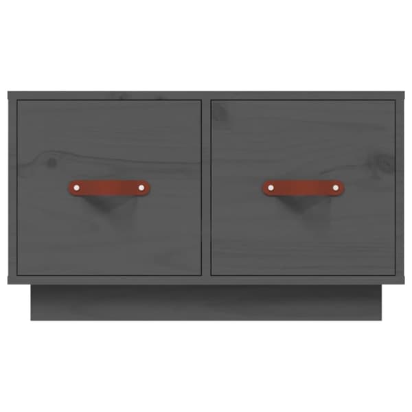 vidaXL sofabord 60x53x35 cm massivt fyrretræ grå